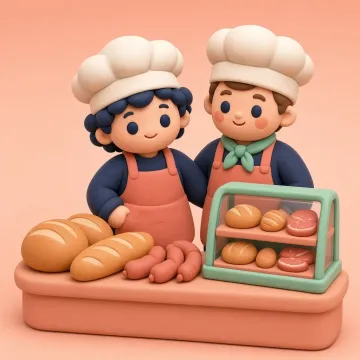Een bakker toont zijn taarten in een webshop op een tablet.